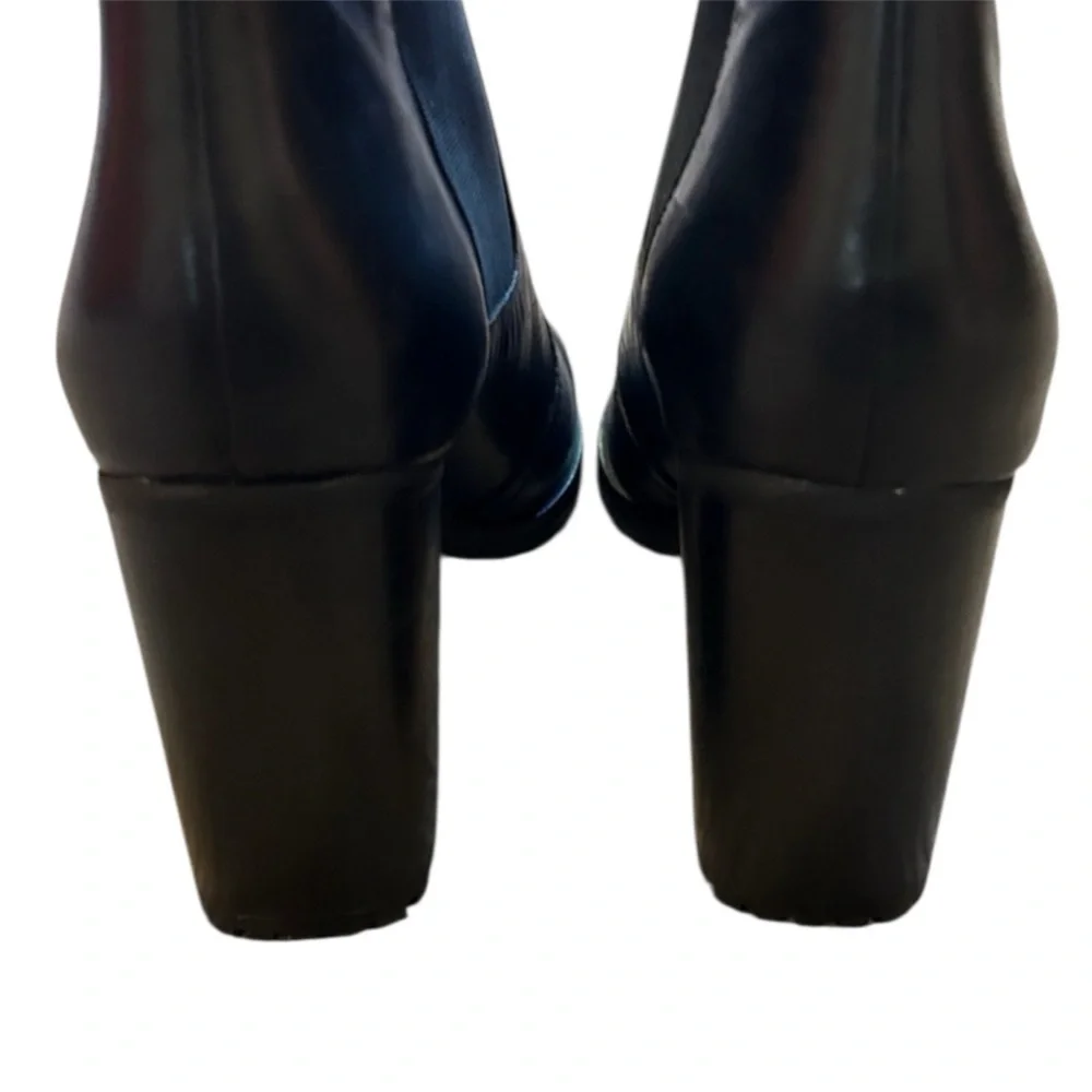 Seychelles Hustle Platform Chelsie Black Pull On Heeled Boots Womens size 9